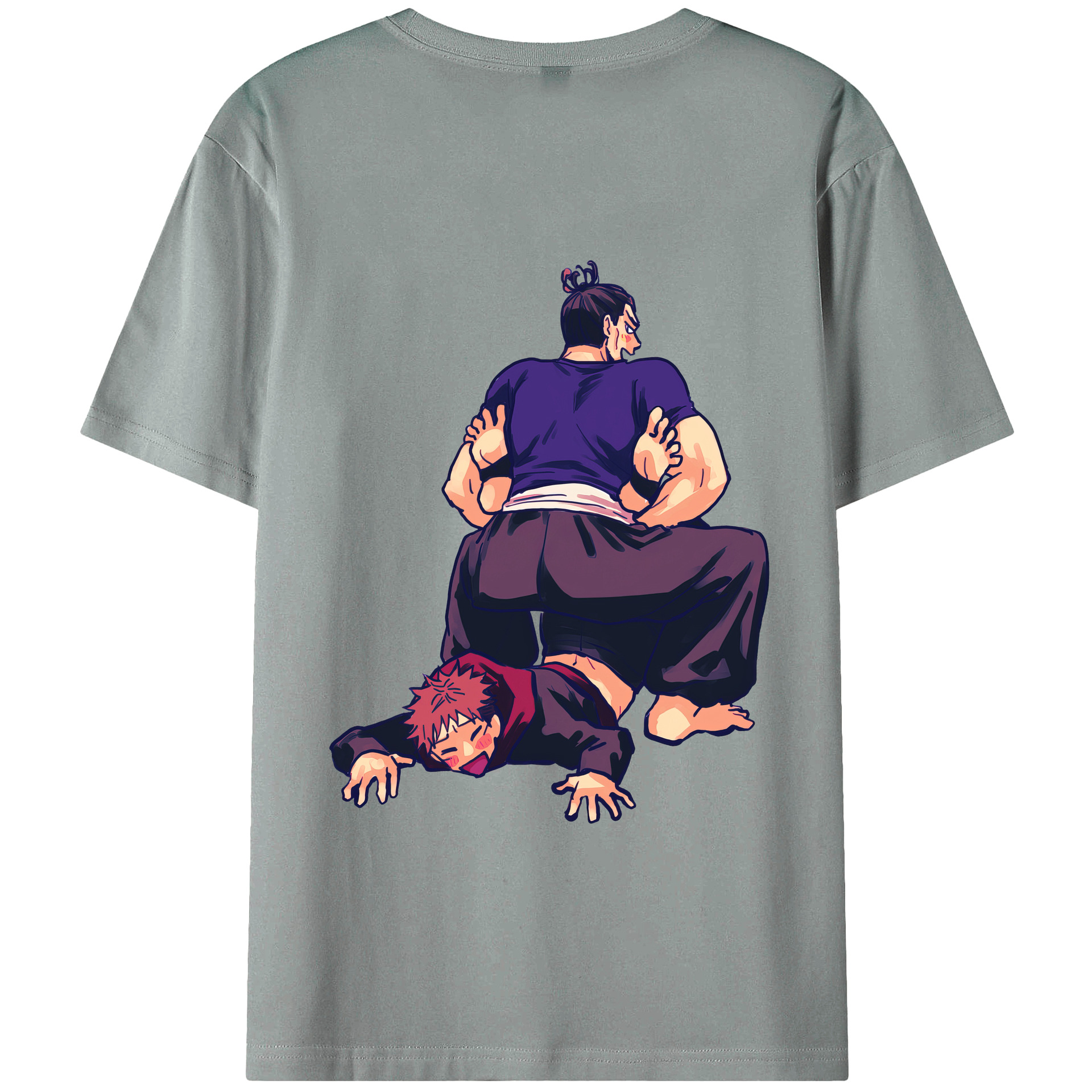 （画像用） 呪術廻戦 Jujutsu Kaisen 綿100％ メンズ半袖Tシャツ（バックプリント） 通気性